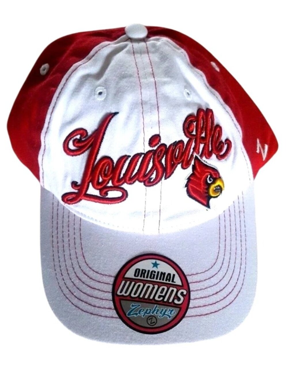 Louisville Cardinals Womens Hat Stitched Logo Adjustable Strap Cap Zephyr Cotton - Picture 2 of 5